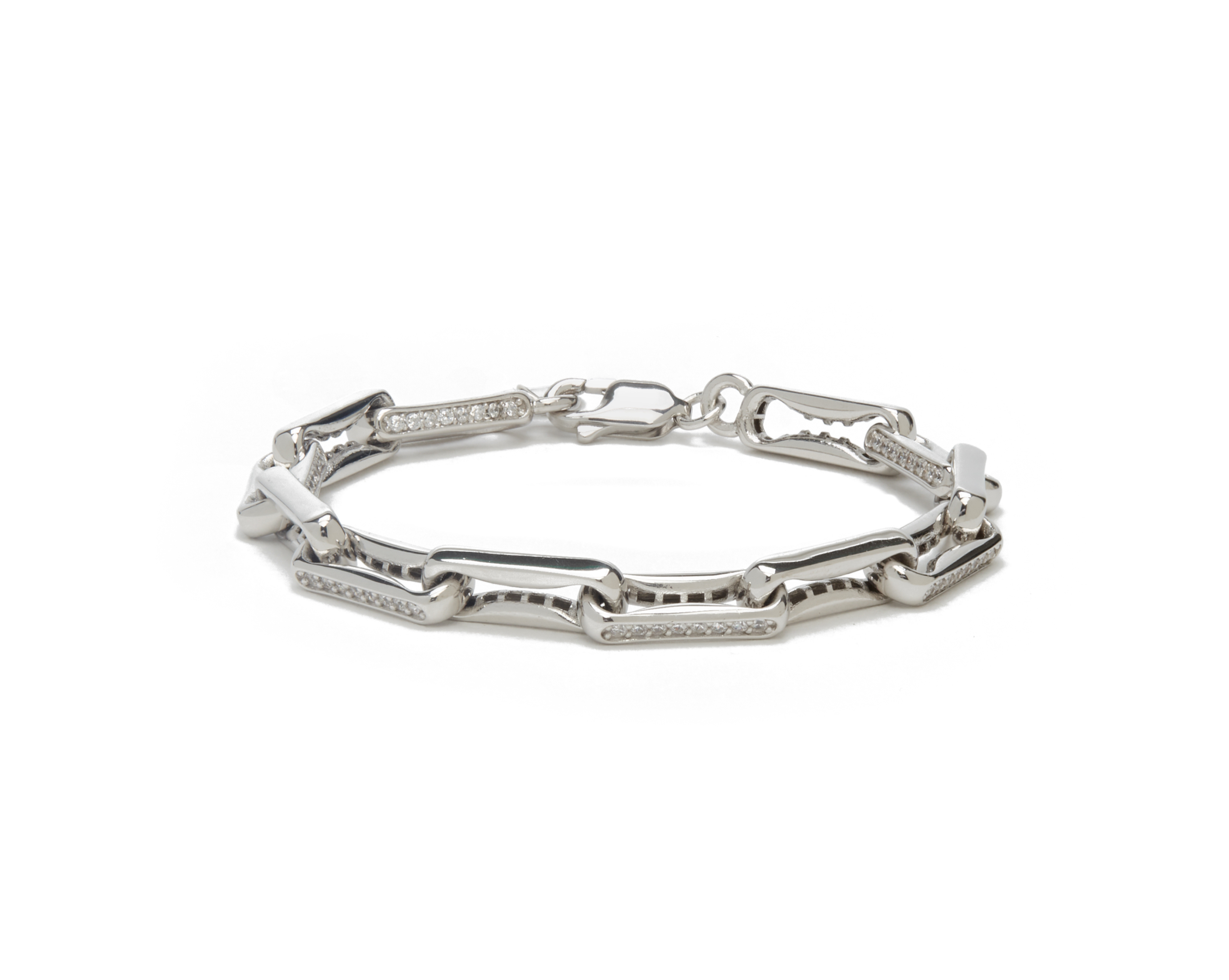 BR060 'LARGE INDENTED PAPERCLIP BRACELET'