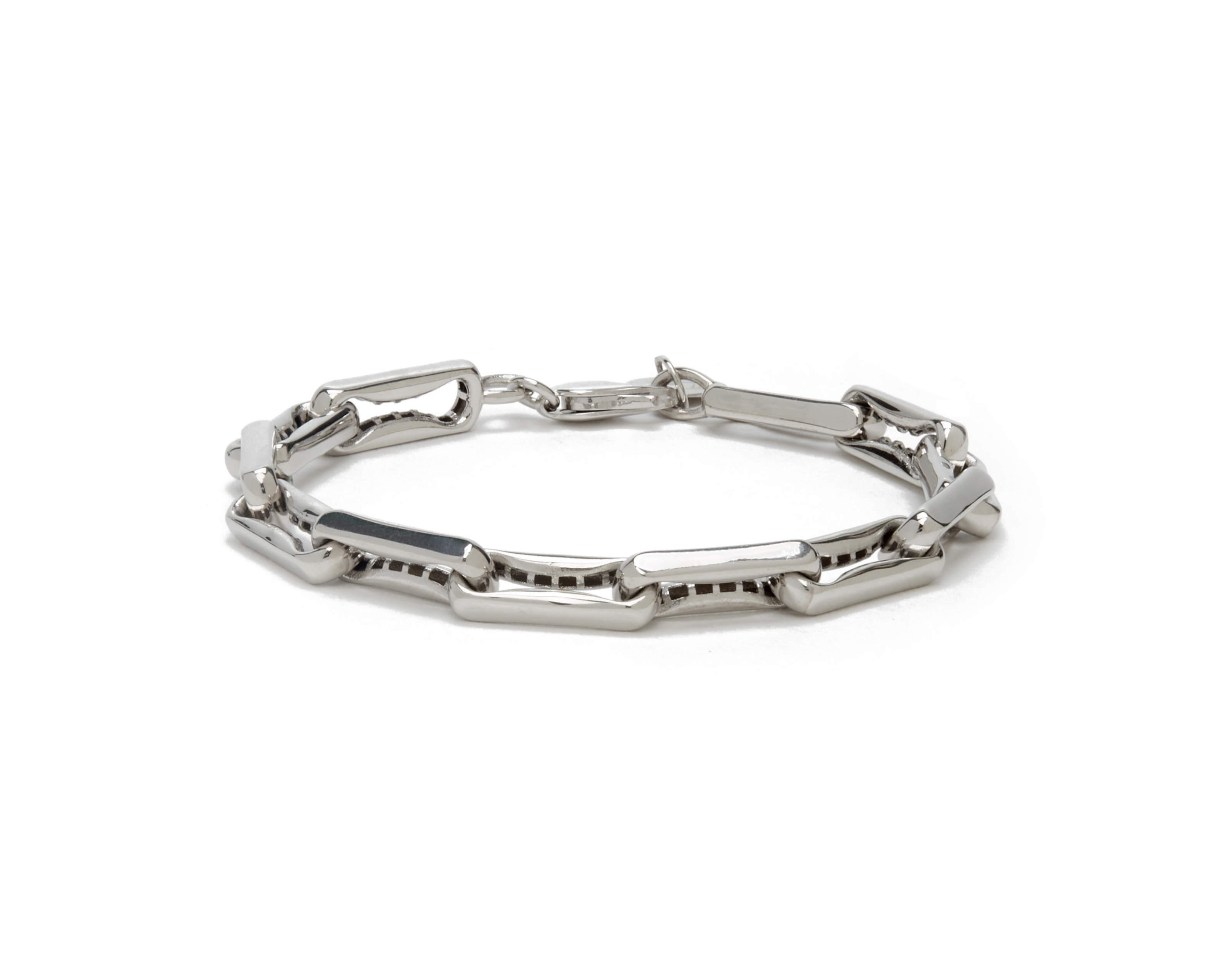 BR060 'LARGE INDENTED PAPERCLIP BRACELET'