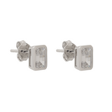 EMERALD BEZEL STUDS