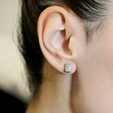 EMERALD BEZEL STUDS