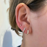 E034 'DOUBLE ROW PAVÉ DIAMOND HUGGIES'